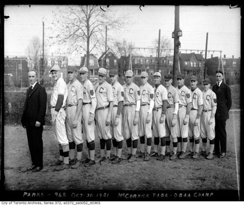 McCormick Park Baseball Champs - October 1921